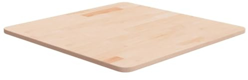 Zeehear Tischplatte Quadratisch 60x60x1,5 cm Eichenholz Unbehandelt, Massivholz für Couchtische, Beistelltische, Bartische, langlebiges Desktop-Ersatzteil