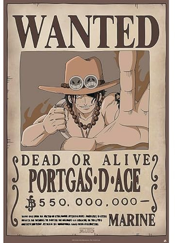 GB Eye Poster One Piece Chibi Wanted Ace – Offizielles Produkt – Format 52 x 38 cm – hochwertiges laminiertes Papier – Poster Prime Pirat