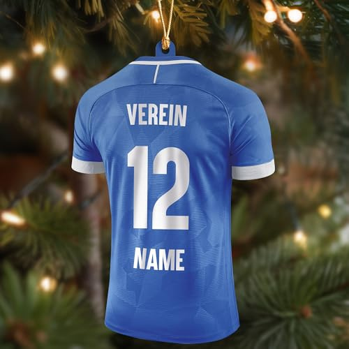 Hoffenheim XXL Weihnachtsbaumschmuck - Hoffenheim Fanartikel personalisierte Weihnachtskugeln, Hoffenheimer Fan Christbaumschmuck, Hoffenheimer Weihnachtsdeko - Fanartikel