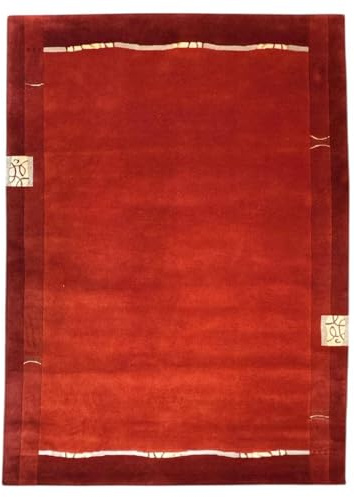 Rug Studios Teppich VENUS NEPAL - HANDGEKNÜPFT | Farbe: Terra | Größe: 170 x 240 cm | meliert | Vintagedesign | glamourös | Landhaus | Vintage | Modern | elegant | Wohnzimmer | Schlafzimmer | strapazi