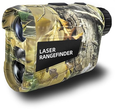 Vertixa Hunting Laser Rangefinder 1000 Yards, Rechargeable Range Finder with Slope/Angle/Speed/Scan, 6X Magnification Camo Waterproof Rangefinder for Hunting, Golf & Archery