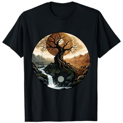 Arbre de Vie Yin Yang Taoïste Méditation Feng Shui T-Shirt