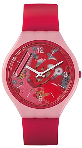 Swatch Damen Armbanduhr Digital Quarz Silikon SVOP100