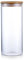Xtulina 1300ML High Borosilicate Glass Cylinder Airtight Food Storage Container Canister Jar with Bamboo Lid & Silicone Sealing Ring