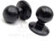 Jones & Grey Vintage Black Cottage Round Door Knobs Mortice Handles