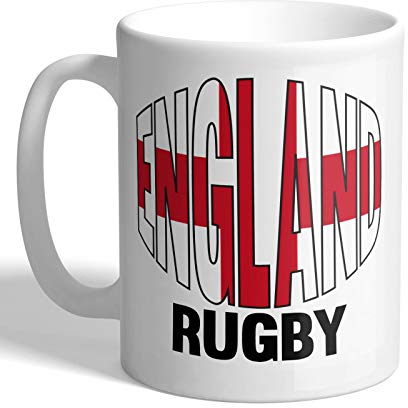 I Love Mugs - England - Rugby - Great for Rugby Fans - Mug, Ceramic, 11fl.oz.