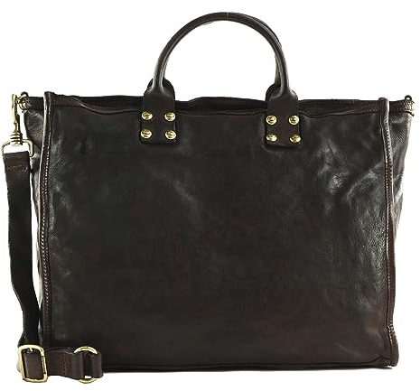 Campomaggi Leder Shopper Schultertasche Shopping Bag Moro dunkelbraun