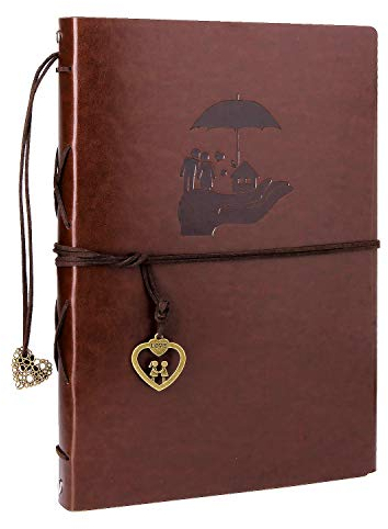 Minlna Fotoalbum Zum Selbstgestalten DIY Vintage Scrapbook Album Das Gästebuch Wird verwendet, um Fotos zu speichern, das Leben aufzuzeichnen usw