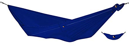 Fallschirmhängematte Compact - Das Original seit 1996 | KÖNIGSBLAU | Leicht, Handgemacht & Nachhaltig | 320 x 155 cm, nur 500 g | Schneller Aufbau < 1min | Camping, Hängematte