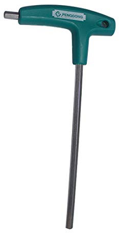 TOOLSTAR Clé hexagonale avec poignée en T de 4 mm - Clé hexagonale - Tournevis d'angle - Clé à douille hexagonale - Outils à main pour vis/boulons/raccords hexagonaux (lot de 1)
