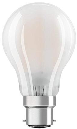 OSRAM Lámpara LED Star de filamento esmerilado, casquillo B22d, blanco cálido (2700K), forma de bombilla, juego de recambio para bombillas convencionales de 40W, paquete de 1