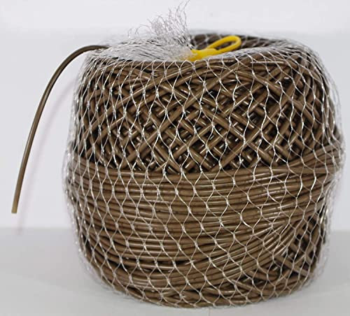 Tubetto in PVC Marrone di altissima qualità Adatto per la Legatura delle Piante ai sostegni, Disponibile in Vari diametri Confezione da 1 kg (150 Metri Circa) (3 mm)