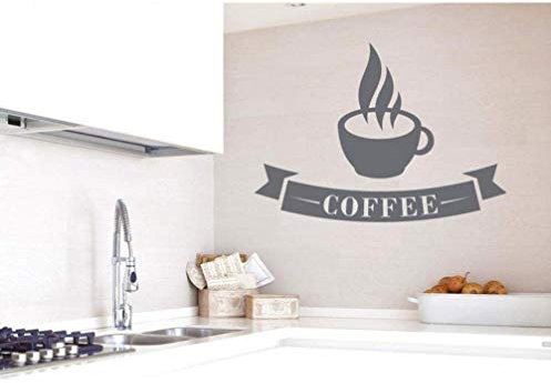 Kaffeetasse Mit Banner Wandaufkleber Abziehbilder Art Decor Vinyl 41X57Cm