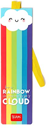 Legami - Segnalibro con Elastico Segnapagina, utile anche per tenere il Libro Chiuso, in Carta certificata plastificata, 4,7x17,5 cm, Tema Rainbow