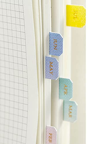 10 Blatt monatliche selbstklebende Index-Registerkarten bunte monatliche Trennzeichen-Registerkarten für Büro-Studie-Planer-Organisationen (Summer)