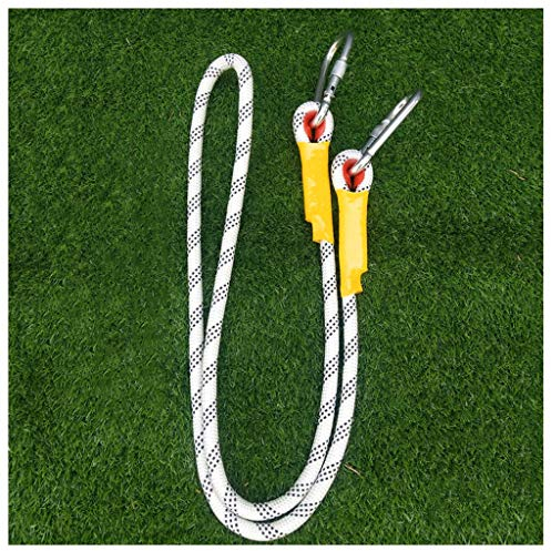 Yimihua Sicherheitsseil Weißer Durchmesser 14mm Outdoor-Kletterseil, Hochfestes, Lebensrettendes Statisches Seil, Seil Zum Wandern, Höhlenforschung, Camping, Bergsteigen (Size : 1m)