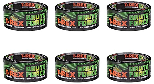 T-Rex Brute Force The Strongest - Cinta adhesiva de alto rendimiento, 48 mm x 9,1 m, paquete de 6