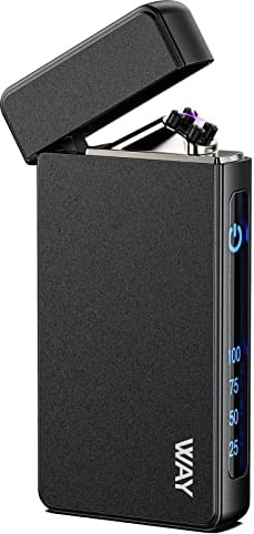 VVAY Double Arc Electric USB Rechargeable Lighter, Plasma Windproof Flameless Electronic Lighter
