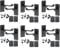 Golden Grace Premium Victorian Scroll Door Handles Latch in Matt Black Finish with Black Ball Bearing Hinges & Latch Pack, 6 Sets - 120mm x 40mm Backplate