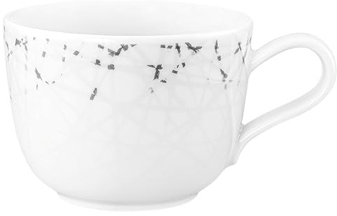 Seltmann 001.764235 Liberty Rund Porzellan Kaffeeobertasse, 65162 Dekor, Brace, 0,26L Volumen, Weiß