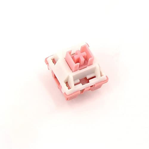 DucKey Outemu Cream Switch, 5Pin Pre-Lubed RGB Linear Silent Clicky Switch For Custom Mechanical Gaming Keyboard (Color : Linear Cream Pink, Size : 30PCS)