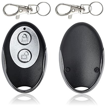 QSDIYRF Telecommande Portail Télécommande Porte de Garage 433,92 MHz Code Fixe Telecommande Copieuse Disponible avec 2 Canaux (Boutons de Verrouillage et de Déverrouillage, Paquet de 2)