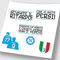 Set di 7 Stickers tifosi Napoli Calcio adesivi per Auto in vinile prespaziato senza fondo