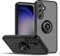 XINYEXIN Cover per Samsung Galaxy S23 FE 5G, Traslucida Custodia Antiurto Antigraffio con Supporto Anello a 360°, PC + TPU Bumper Case - Nero