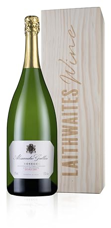 Laithwaites Gallici Prosecco Magnum in Wood Box - Case of 1 Bottles (150cl) - Italian Wine