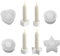 Stampo in silicone per candele, porta candele, portacandele in silicone rotondo, portacandele in silicone a forma di stella, per Halloween, Natale (4 pezzi)