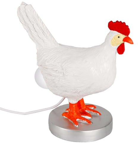 Hühnerlampe, Lebensecht Hühnerei Lampe 3D Hühnerei Legendes Nachtlicht mit USB Warmes Licht Lustig Harz Huhn-Tischlampe für Zuhause Schlafzimmer Wohnzimmer Dekor Kinder Freunde Geschenk