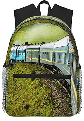 Reiserucksack für Jungen, Mädchen, Kinder, Trans Sibirische Eisenbahn-Rucksäcke, Kinder, Schultasche, Büchertasche, Tagesrucksack für Männer und Frauen, Siehe Abbildung, One size