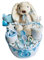 Windeltorte - Kuscheltiere - Geschenk, Babyparty, Geburt, Taufe, Babygeschenk (Blau)
