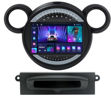 HCDZF Android 12.0 Autoradio per BMW Mini Cooper Countryman R56 R60 2010-2016 Navigazione GPS Carplay FM Bluetooth Split Screen Controllo del Volante Telecamera Posteriore,4-Core WiFi 2+32GB