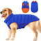 Lelepet Hundemantel Winter Jacke für Große Hunde, Wasserdicht Warmer Hunde Winterjacke, Wendbarer Winddicht Hundejacke mit Klettverschluss, Orange 2XL