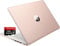 HP 2024 Stream 14 HD Thin and Light Laptop, Intel Celeron N4120, 16GB RAM, 128GB eMMC Storage, Long Battery Life, HD Webcam, HDMI, Rose Gold, Office 365 1-Year, Windows 11 S, 128GB Cuertns MicroSD
