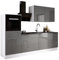 3E 3xE living.com Küchenzeile in Farbe: Weiß/Glanzgrau, A: B: 250 cm, H: 220 cm, T: 60 cm