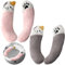 CavspkArt 2 Stück Waschbare Toilet Seat Cover Plüsch Toilettensitzabdeckung Soft Toilet Seat Cushion WC Wärmer Pad Toilettensitzbezug (Rosa + Grau)