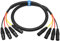 BIFALE 4 Channel XLR Snake Cable 3.3FT, XLR Male to Female Cable 24AWG OFC, XLR Patch Microphone Cable, XLR Balanced Audio Cable for Live, Recording, Studios