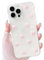 NITITOP Compatible with iPhone 14 Pro Max Case Clear Cute Sparkly 3D Bow Bling Glitter Bowknot for Women Girls Ultra Slim Anti-Yellow Protective Phone Cover - Pink Bow