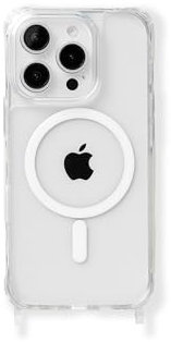Woodcessories - Change Case, Handyhülle mit Ösen für iPhone 15 Pro Hülle mit MagSafe - Transparent Case zum Umhängen ohne Kette