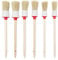 6 Pièces Pinceaux Ronds en Bois pour Peinture et Nettoyage, Pinceaux de 20/25/30mm pour Peinture à la Craie, Cirage de Meubles, et Nettoyage de Voiture, Poils Naturels et Manche Robuste