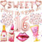 16 Geburtstag Deko Mädchen, Luftballon 16. Geburtstag Roségold, 16 er geburtstag Happy Birthday Banner Girlande, Zahlen Luftballon 16, Konfetti Luftballon, Geburtstag Party Deko