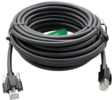 HangTon RJ45 Rändelschraube auf RJ45-Gigabit-Ethernet-Kabel für Jai AVT Basler Baumer Cognex DAHENG Dalsa Hikvision HikRobot iDS Sick Sony Imaging Source Camera to Vision System, Zugkette, 30 m
