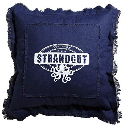 AMBIENTE HOME Strandgut07 Kissen 53 x 53 cm, dunkelblau