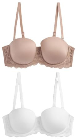 NEXT Damen Leicht wattierte Multifunktions-BHS, 2er-Pack