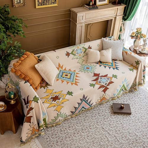 VanderHOME Couverture Canape d'art Textile avec Motif Peinture à l'huile Multifonctionnel Douillet Jeté de Canapé Tissu Respirant Et Résistant pour Canapé/Lit 180 * 300cm-Sucre Sautant