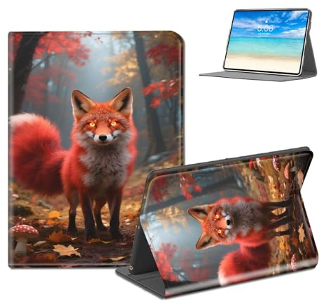 TAOLYUNI for Amazon Kindle Paperwhite 4 10th Generation 2018, PU Leather Folio Kindle 6 Inch Case, Shockproof, Durable, Multi-Angle Stand, Auto Wake/Sleep, Autumn Fox