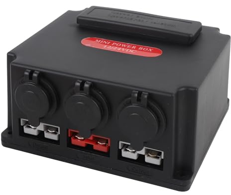 aqxreight Stromverteilungs-Steuerbox, Multifunktionaler Batteriekasten, Power Center mit USB für Auto, Boot, LKW, Anhänger, USB-Spannungsbox, Stromverteilungs-Steuerbox, Mini-Steckdose