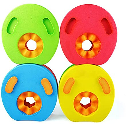 Walmeck Discos Flotantes para Brazo para Niños, Brazaletes Flotantes Ecológicos de EVA, Cámara Dual Resistente, sin Inflar (A)